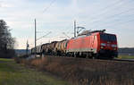 Am 19.01.19 führte 189 059 einen gemischten Güterzug durch Burgkemnitz Richtung Wittenberg.