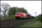 189066 Railion erreicht hier am 17.4.2007 aus Münster kommend um 16.21 Uhr die Landesgrenze zu Niedersachsen.