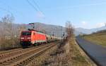 189 018-5 zu sehen am 06.03.19 bei Sebuzin/Tschechien.