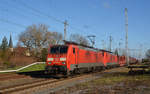 189 013 bespannte am 05.02.20 einen gemischten Güterzug von Decin nach Halle(S).