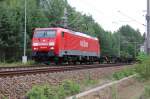 189 001-1 am 13.07.2007 im Bhf.Waldrehna Richtung Berlin unterwegs.