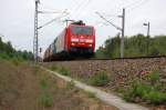 189 009-4 bei der Durchfahrt im Bhf.Waldrehna Richtung Dresden am 13.07.2007.