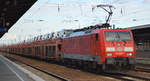 DB Cargo AG [D]  189 055-7  [NVR-Nummer: 91 80 6189 055-7 D-DB] mit PKW-Transportzug am 05.03.20 Bf. Flughafen Berlin Schönefeld.