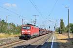 189 014-4 rauscht mit einem Skoda Zug durch Güterglück gen Magdeburg.

Güterglück 26.07.2018

