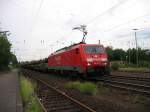 BR 189 027-6 mit leerem Autozug    26.07.07,Solingen