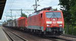 DB Cargo AG [D] mit  189 012-8  [NVR-Nummer: 91 80 6189 012-8 D-DB] und gemischtem Güterzug am 25.08.20 Bf. Dresden Strehlen.