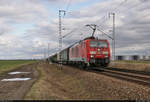 Gemischter Gz mit 189 010-2 (Siemens ES64F4) unterwegs in Peißen Richtung ZBA Halle (Saale).