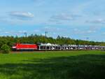 189 067 mit Auto-Ganzzug zwischen Rheine und Salzbergen (ehem. Bk. Deves), 14.05.19