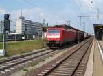 Br 189 029 durchfhrt mit einem gemischten GZ Braunschweig Hbf (9.8.2007)