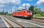 189 057-3 (Siemens ES64F4) allein unterwegs in Leipzig-Thekla Richtung Leipzig-Engelsdorf.