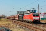 DB 189 085-4 & DB 189 097-9 mit Erzzug in Hilden, März 2026.
