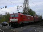 Railion 189 087-0 mit Kselatz bei Bochum Nokia.(16.04.2008)