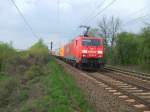 189 040 mit Containern am 26.4.2008 durch Ahlten -> Lehrte