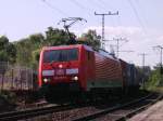 Containerzug mit BR 189 009-4 am 05.06.2008 in Dresden Cotta.