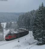 189 056-5 mit dem FZT 55834 (Villingen-Offenburg) beim Halt am km 69,0 wegen einer B Strung 15.1.09