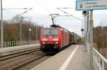 189 011 zieht nun ihren Hangartner-Zug durch Burgkemnitz.