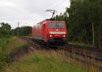 189 017-7 rollt am 21.06.09 als Lz gen Hamburg-Waltershof um dort einen Containerzug abzuholen. Aufgenommen in Hamburg-Moorburg.