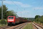 189 032-6 mit dem FZT 55834 (Villingen-Offenburg Gbf) bei der Durchfahrt St.Georgen(Schwarzw) 29.7.09