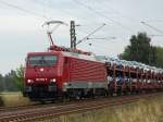 189 800-6 MTEG in weinroter Lackierung am 21.08.2009 bei Woltorf