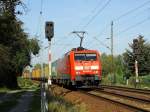 189 008-6 zieht am 18.9.2009 einen Containerzug durch Dresden-Stetzsch.