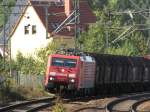 Diese BR 189 bei der Durchfahrt in werder Hbf Richtung BAR.