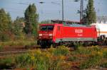 189 013 zieht am 26.09.09 einen Gterzug durch L-Schnefeld Richtung Engelsdorf.