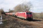 189 800-6 (MTEG) fhrt am 27. Februar 2010 um 12:38 Uhr mit einem Gterzug durch Ahlten