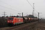 189 002 zog am 24.03.2010 einen gemischten Gterzug durch Ahlten  