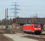 189 005-2 durchfhrt am 07.04.10 als Lz aus Hamburg-Waltershof Hamburg-Unterelbe Richtung Maschen Rbf.