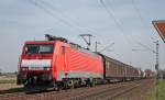 189 044-1 mit einem Gterzug Richtung Venlo bei Breyell Km 14.1, 24.4.10
