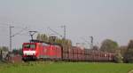 189 076-3 und 189 029-2 mit einem Gterzug Richtung Venlo bei Breyell Km 14.1, 24.4.10