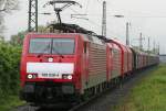 berraschenderweiser kam 189 028-4 + 189er im Schlepp mit Gz durch Angermund am 07.05.2010