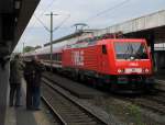 189 801-4  WLE 81  ist hier mit einem  Mller  Sonderzug in Hannover zu sehen.