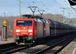 189 002-9 und 2. E-Lok mit Gterzug bei der Durchfahrt Bf Bonn-Oberkassel - 10.01.2011