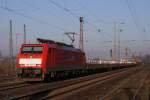 189 078-9 mit einem gemischten Gterzug in Duisburg-Bissingheim am 29.01.2011