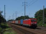 189 017-7 mit Containerzug von Hamburg nach Prag.