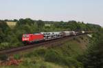 189 019 mit einem gemischten Gtezug am 06.07.2011 bei Laaber.