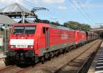 Die 189 075-5 zieht im Doppelpack einen Erzbomber durch Salmtal am 10.09.2011