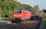 189 062 zog einen gemischten Gterzug am 01.09.11 durch Schkopau Richtung Weienfels.