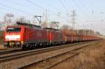 Die 189 038-3 in Doppeltraktion am Erzbomber durch Ratingen Lintorf am 10.12.2011