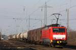 Die 189 036 fuhr am 11.2.12 mit einem gemischten Gterzug durch Ratingen-Lintorf.