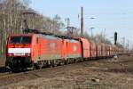 Die 189 100-1 in DT mit einem Kohlezug in Dinslaken am 26.03.2012