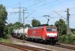 189 076-3 mit einem gemischten Gterzug in Dsseldorf-Eller am 28.06.2012