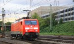 189 057-3 DB rangiert in Aachen-West in der Abendstimmung am 18.9.2012.