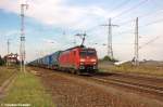 189 001-1 DB Schenker Rail Deutschland AG mit dem KLV  LKW Walter  in Satzkorn und fuhr in Richtung Golm weiter.