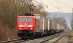 189 056-5 DB Schenker Rail bei Michelau am 25.11.2012.