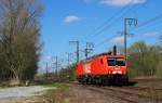 Die WLE 81 am 28.04.2013 beim rangieren in Leer.