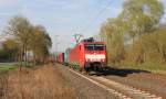 189 026-8 mit Containerzug in Fahrtrichtung Sden.
