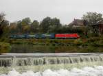 Die 189 019 mit einem KLV-Zug am 20.10.2012 unterwegs bei Moosburg.