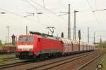 189 067-2 mit einem Kalkzug am 30.04.2013 in Duisburg Bissingheim.